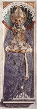 Benozzo Gozzoli Painting - Gimignano en el pilar Benozzo Gozzoli